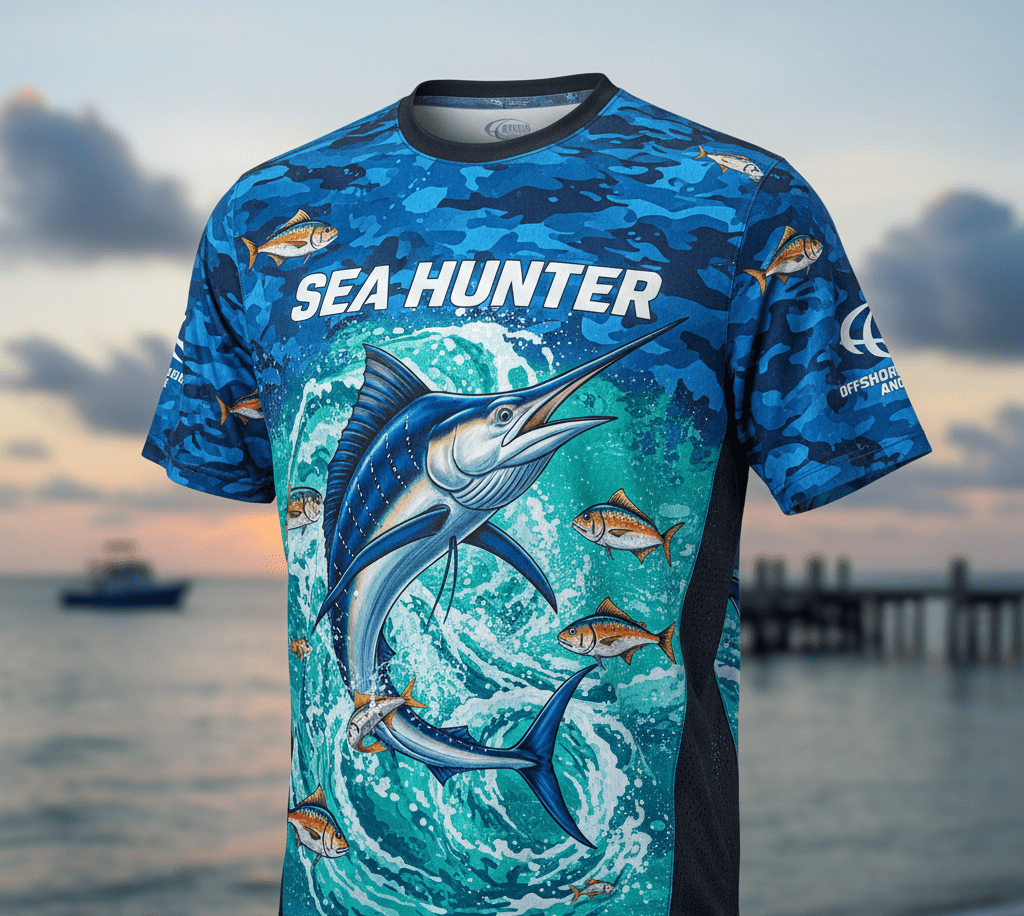 jersey mancing lengan pendek