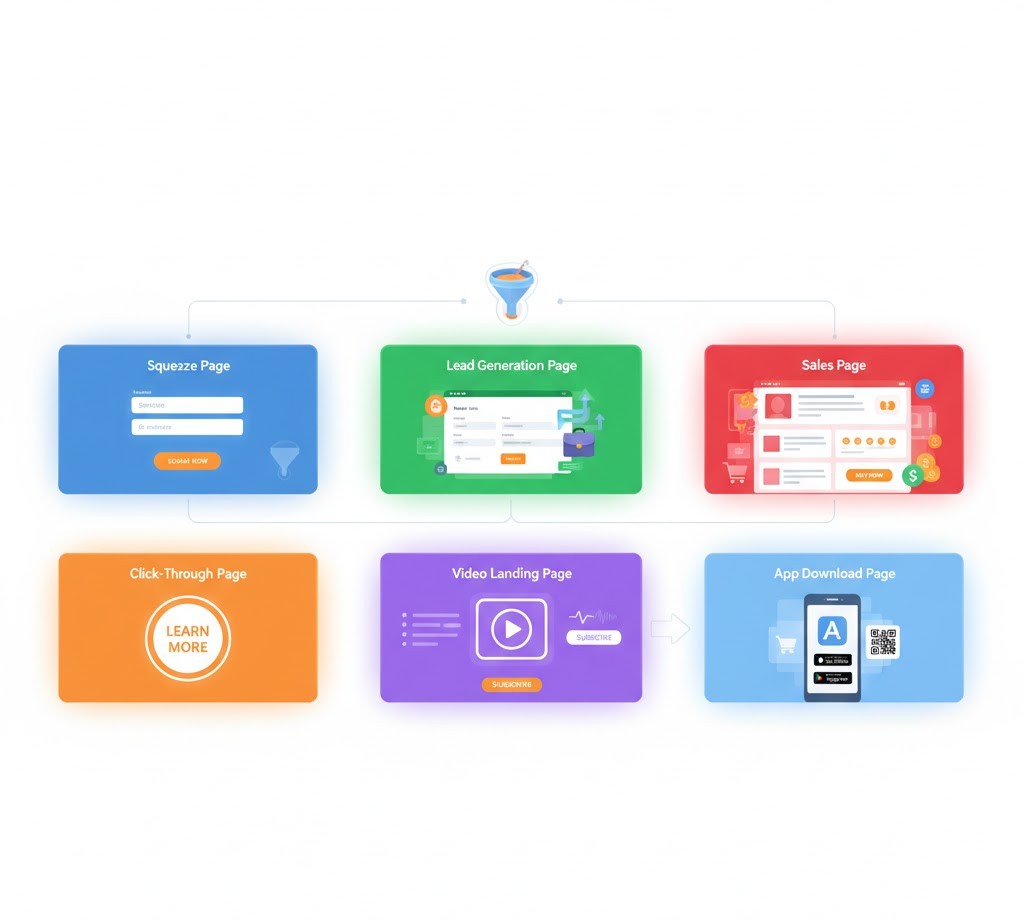 tipe landing page dalam marketing