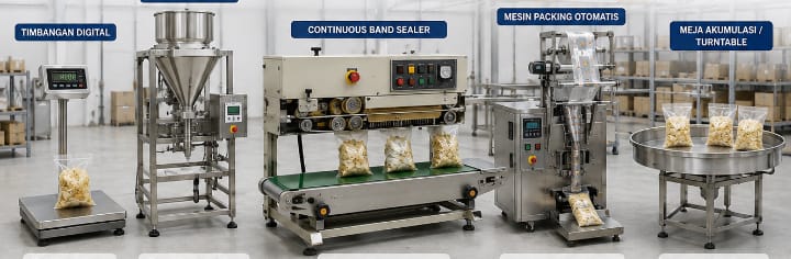 alat pengemas untuk produksi banyak